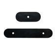 Matte Black Rounded Drawer Pull Backplates - Forge Hardware Studio