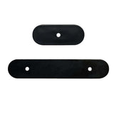 Matte Black Rounded Drawer Pull Backplates - Forge Hardware Studio