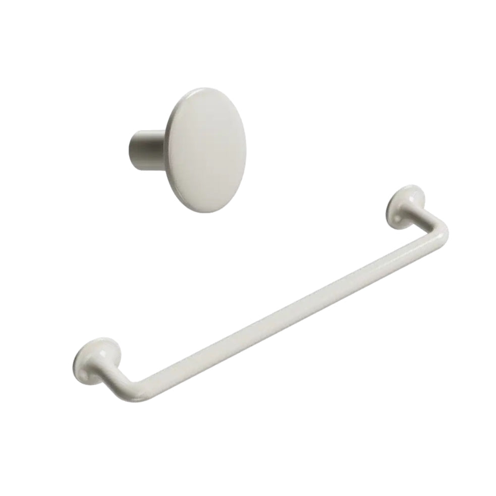 Tango Ivory Cabinet Knob and Handle - Forge Hardware Studio