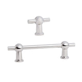 Polished Nickel "Elodie" T-Knob and Drawer Pull - Forge Hardware Studio
