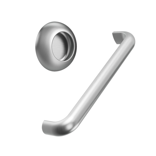 Satin Steel "Vibe" Cup Knob and Drawer Pull - Forge Hardware Studio