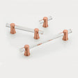Satin Copper and Lucite "Gleam" Cabinet Knob and Drawer Pulls - Forge Hardware Studio