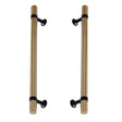 Matte Black and Champagne Bronze Smooth "Contemporary" Glass Shower Door Handles - Forge Hardware Studio
