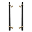 Champagne Bronze and Matte Black Smooth "Contemporary" Glass Shower Door Handles - Forge Hardware Studio