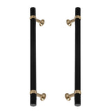 Champagne Bronze and Matte Black Smooth "Contemporary" Glass Shower Door Handles - Forge Hardware Studio