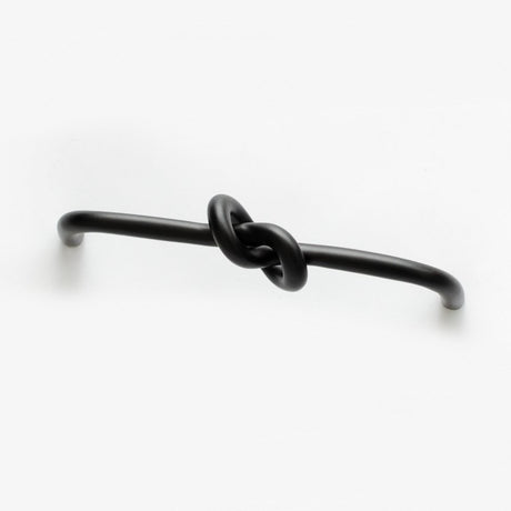 Matte Black "Knot" 5 in. Drawer Pull - Forge Hardware Studio