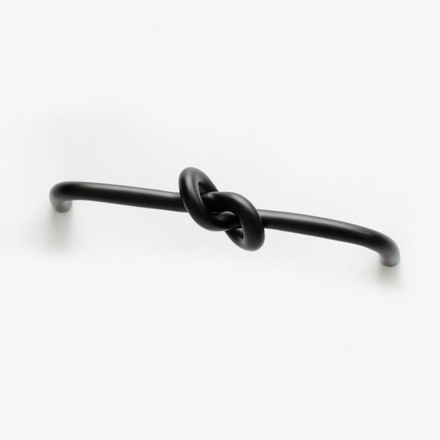 Matte Black "Knot" 5 in. Drawer Pull - Forge Hardware Studio