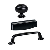 Matte Black "Bellamy" Cabinet Knob and Drawer Pulls - Forge Hardware Studio