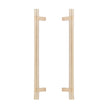 Smooth T-Bar Bronze Copper Glass Shower Door Handles - Forge Hardware Studio