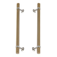 Satin Nickel and Champagne Bronze Smooth "Contemporary" Glass Shower Door Handles - Forge Hardware Studio
