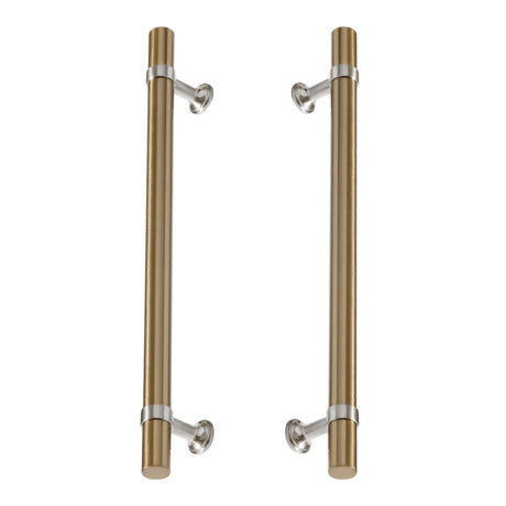 Satin Nickel and Champagne Bronze Smooth "Contemporary" Glass Shower Door Handles - Forge Hardware Studio