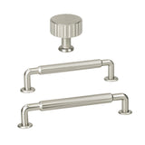 Brushed Nickel "Canopy" Cabinet Knob and Drawer Pulls - Forge Hardware Studio