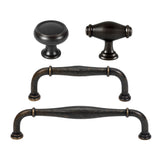 Transitional Rustic Bronze "Perry" Cabinet Knobs and Drawer Pulls