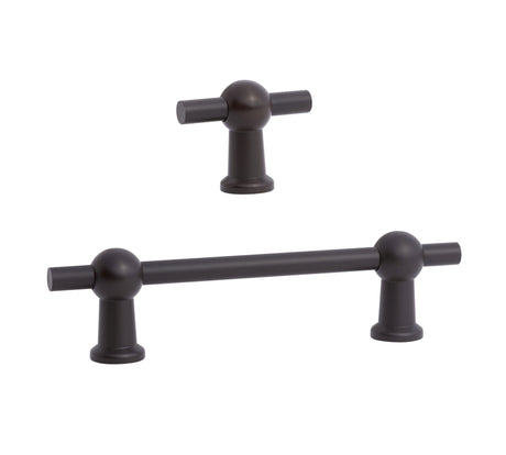 Oil Rubbed Bronze "Elodie" T-Knob and Drawer Pull - Forge Hardware Studio