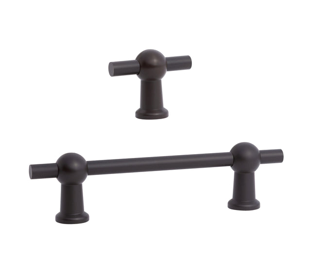 Oil Rubbed Bronze "Elodie" T-Knob and Drawer Pull - Forge Hardware Studio