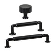 Matte Black "Canopy" Cabinet Knob and Drawer Pulls - Forge Hardware Studio