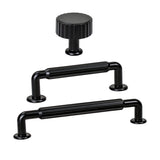 Matte Black "Canopy" Cabinet Knob and Drawer Pulls - Forge Hardware Studio