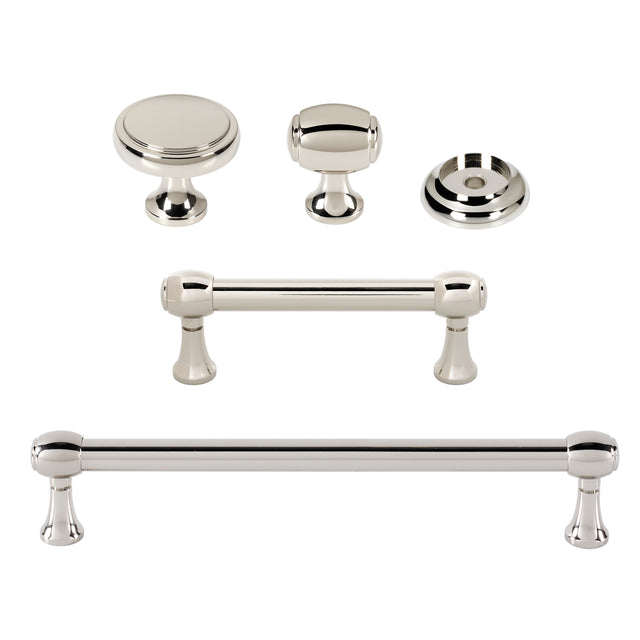 Polished Nickel "Solace" Cabinet Knobs and Drawer Pulls - Forge Hardware Studio