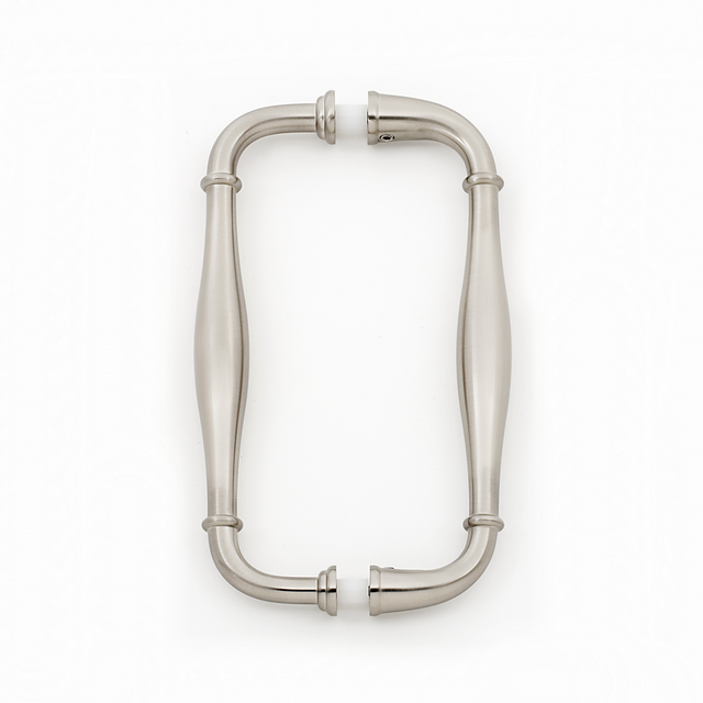 Satin Nickel "Kensington" Glass Shower Door Handle - Forge Hardware Studio