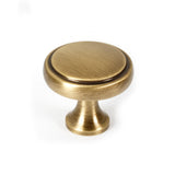 Transitional Old Brass "Solace" Cabinet Knobs and Drawer Pulls