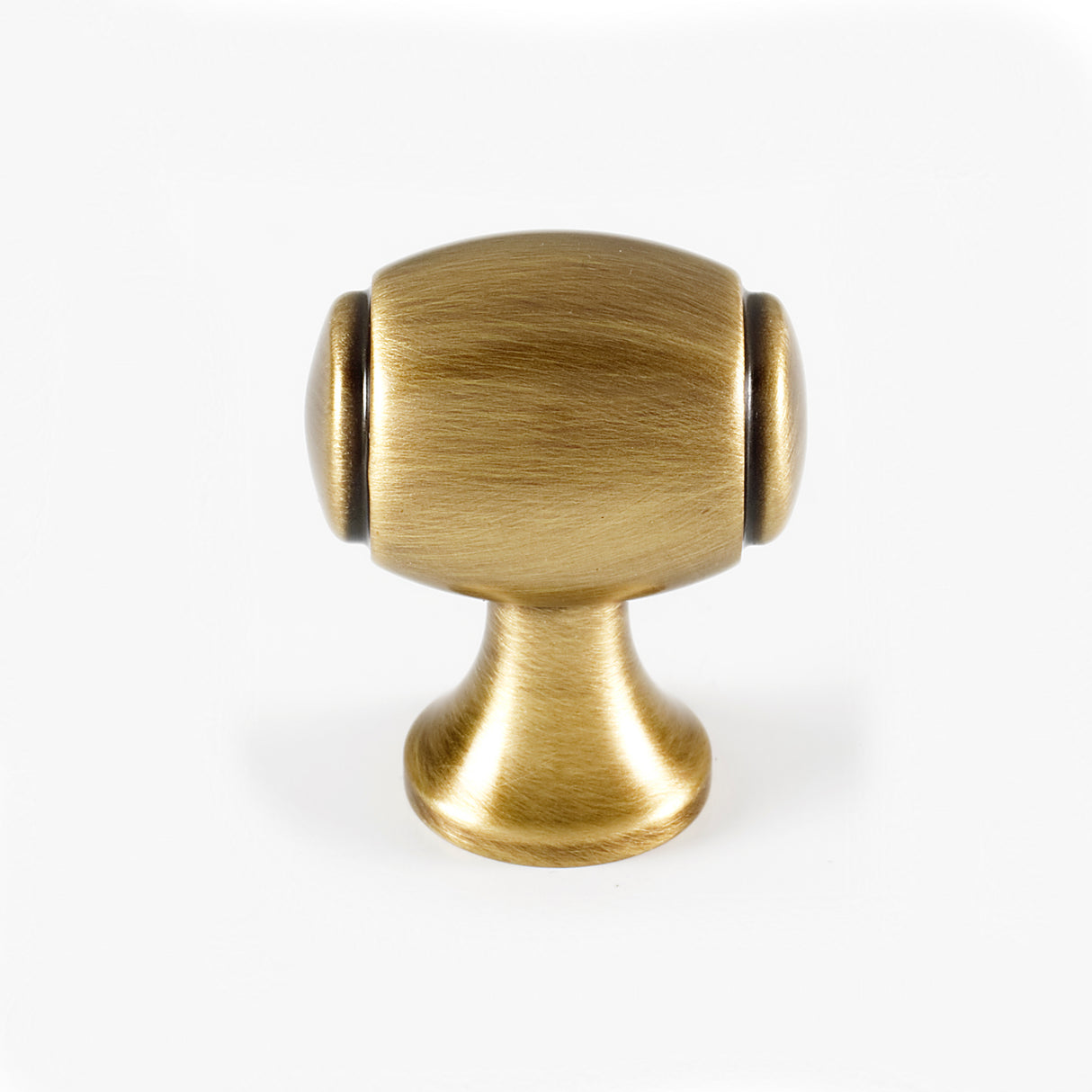 Transitional Old Brass "Solace" Cabinet Knobs and Drawer Pulls
