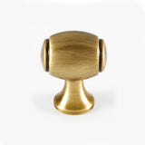 Transitional Old Brass "Solace" Cabinet Knobs and Drawer Pulls