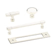 Polished Nickel Industrial Modern Pulls and Knob with Backplate - Forge Hardware Studio