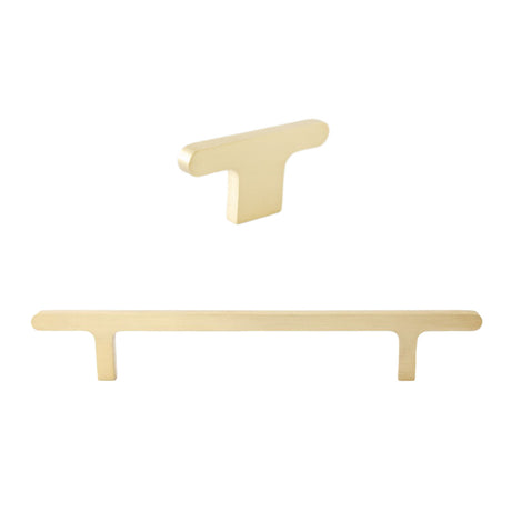 Unlacquered Brass "Level" Cabinet Knobs and Drawer Pulls - Forge Hardware Studio