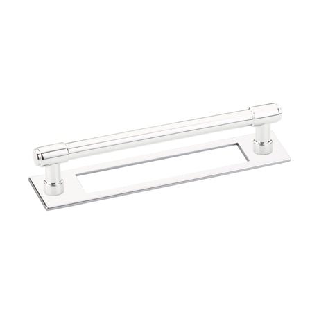 Polished Chrome Industrial Modern Pulls and Knob with Backplate - Forge Hardware Studio