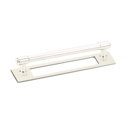 Polished Nickel Industrial Modern Pulls and Knob with Backplate - Forge Hardware Studio