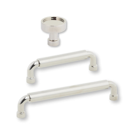 Polished Nickel "Nolan" Cabinet Knobs and Pulls Cabinet Hardware - Forge Hardware Studio