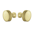 Distressed Brass "Knurled" Round Glass Shower Knob - Industry Hardware