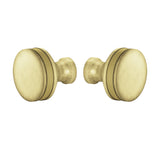 Distressed Brass "Knurled" Round Glass Shower Knob - Industry Hardware