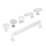 Polished Chrome "Neal" Cabinet Knobs and Pulls Cabinet Hardware - Forge Hardware Studio