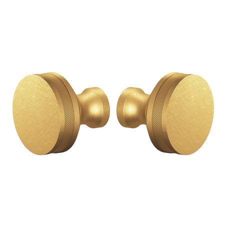 Weathered Brass "Knurled" Round Glass Shower Knob - Industry Hardware