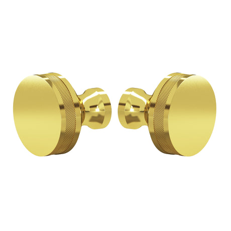 Antique Gold "Knurled" Round Glass Shower Knob - Industry Hardware