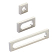 Brushed Nickel "Loop" Square Drawer Pulls and Cabinet Knobs - Forge Hardware Studio