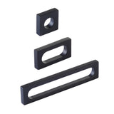 Matte Black "Loop" Square Drawer Pulls and Cabinet Knobs - Forge Hardware Studio