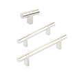 Smooth T-Bar Polished Nickel Cabinet Knobs and Drawer Pulls - Forge Hardware Studio