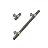 Dark Wood and Bronze "Bond" T-Bar Dual Finish Knob and Pulls - Forge Hardware Studio
