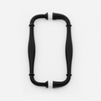 Matte Black "Kensington" Glass Shower Door Handle - Forge Hardware Studio