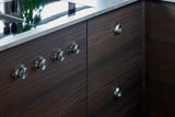 Satin Steel "Vibe" Cup Knob and Drawer Pull - Forge Hardware Studio
