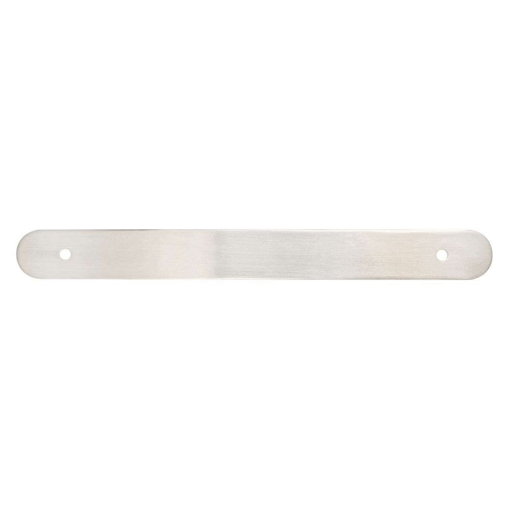 Brushed Nickel Rounded Drawer Pull Backplates - Forge Hardware Studio