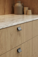 Matte Black "Ciel" Tab Drawer Pulls - Forge Hardware Studio
