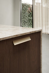 Brushed Bronze "Ciel" Tab Drawer Pulls - Forge Hardware Studio