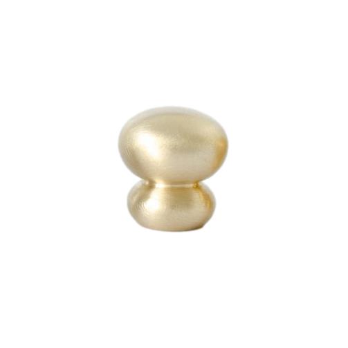 Round Brushed Brass "Buoy" Cabinet Knob - Forge Hardware Studio