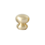 Round Brushed Brass "Buoy" Cabinet Knob - Forge Hardware Studio