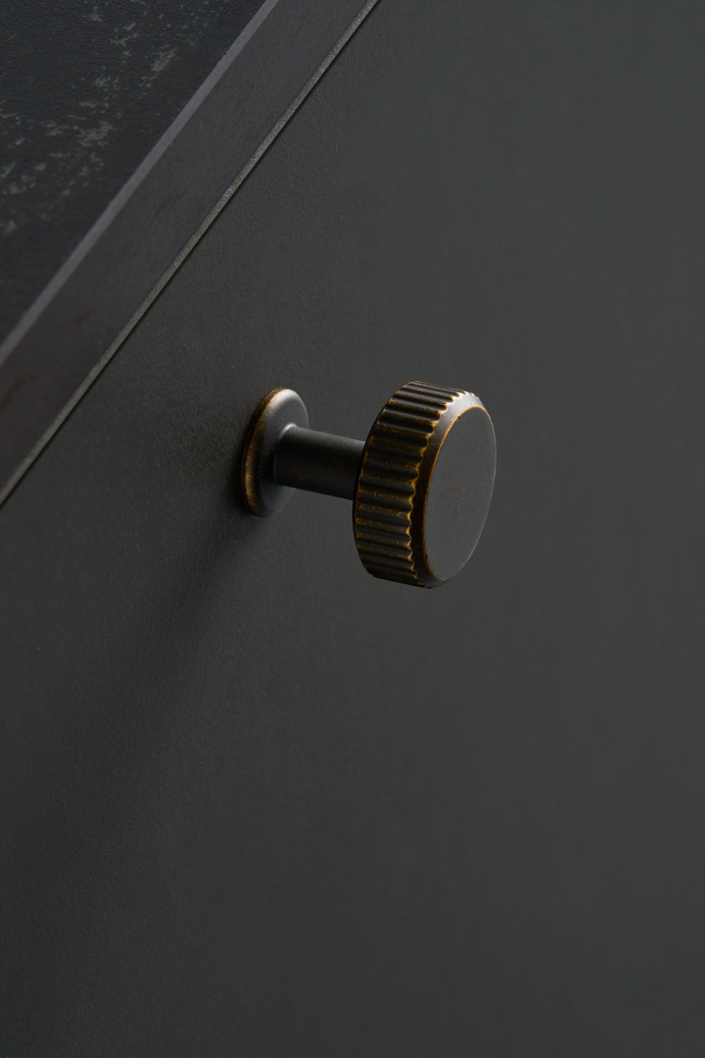 Dark Rubbed Bronze "Villa" Fluted Cabinet Knobs and Pulls - Forge Hardware Studio