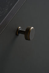 Dark Rubbed Bronze "Villa" Fluted Cabinet Knobs and Pulls - Forge Hardware Studio