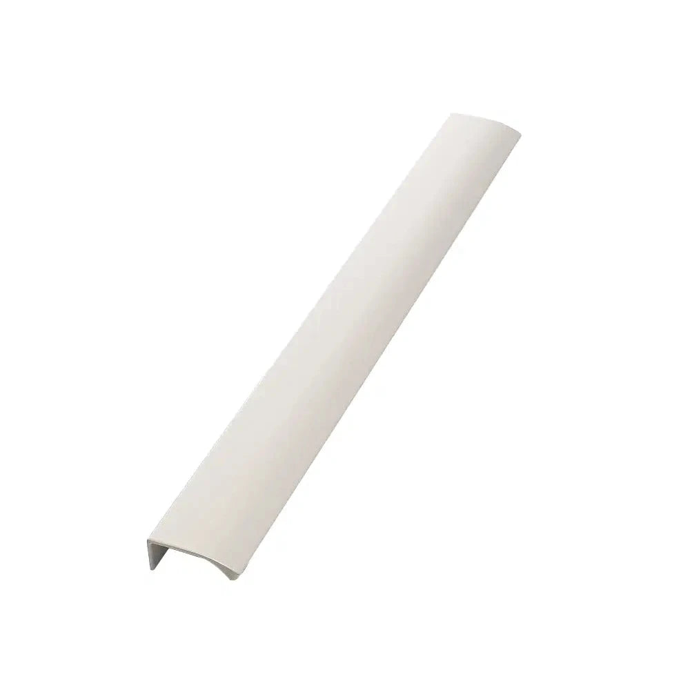 Glossy White "Edge Straight" Tab Drawer Pulls - Forge Hardware Studio